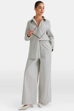 Poplin Shirt - Blue Stripe