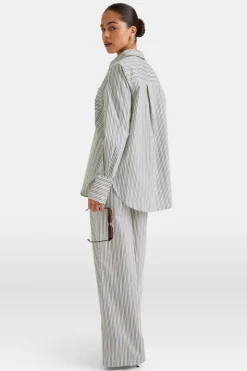 Poplin Shirt - Blue Stripe