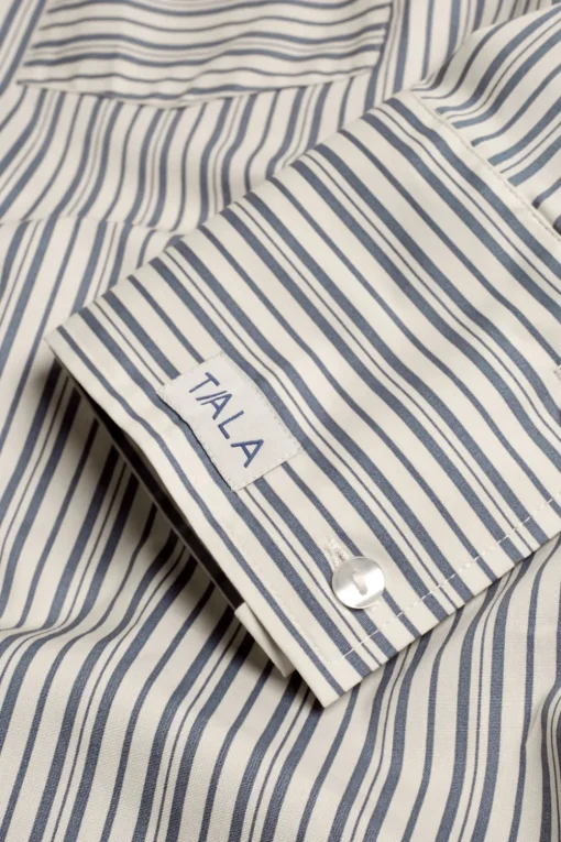 Poplin Shirt - Blue Stripe