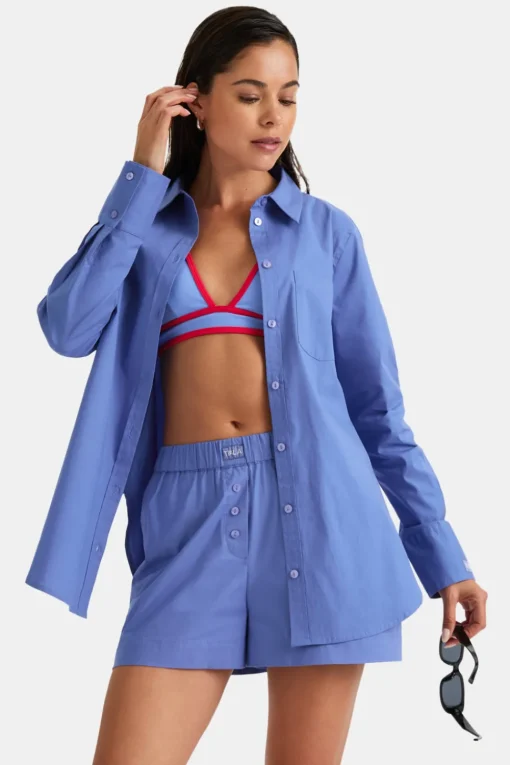 Poplin Shirt - Positano Blue