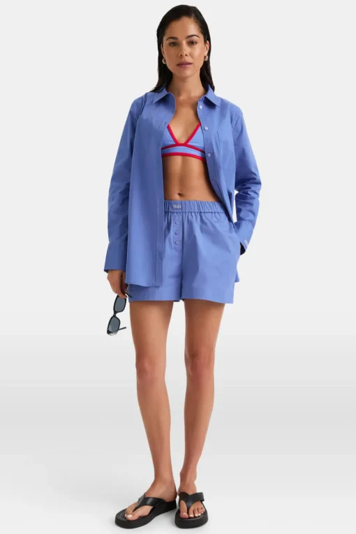 Poplin Shirt - Positano Blue