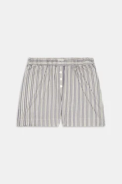 Poplin Short - Blue Stripe