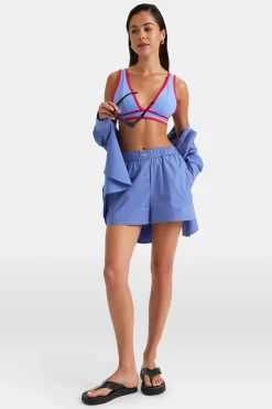 Poplin Short - Positano Blue