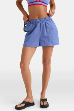Poplin Short - Positano Blue