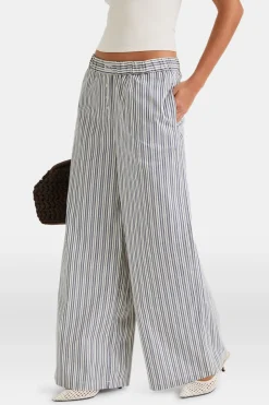 Poplin Trouser - Blue Stripe