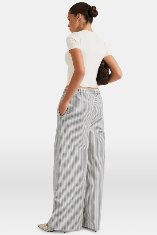 Poplin Trouser - Blue Stripe
