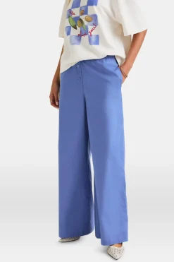 Poplin Trouser - Positano Blue