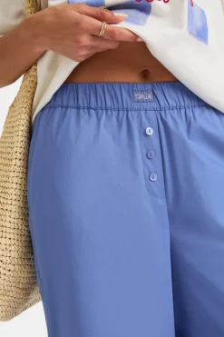 Poplin Trouser - Positano Blue