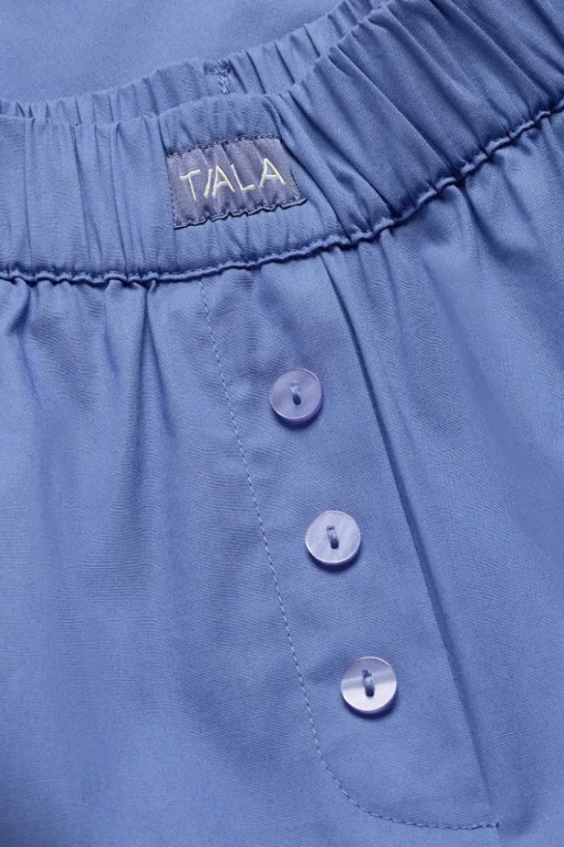 Poplin Trouser - Positano Blue