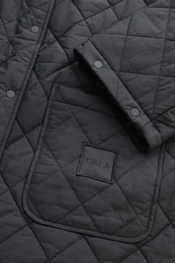 Quilted Reversible Barn Jacket - Black