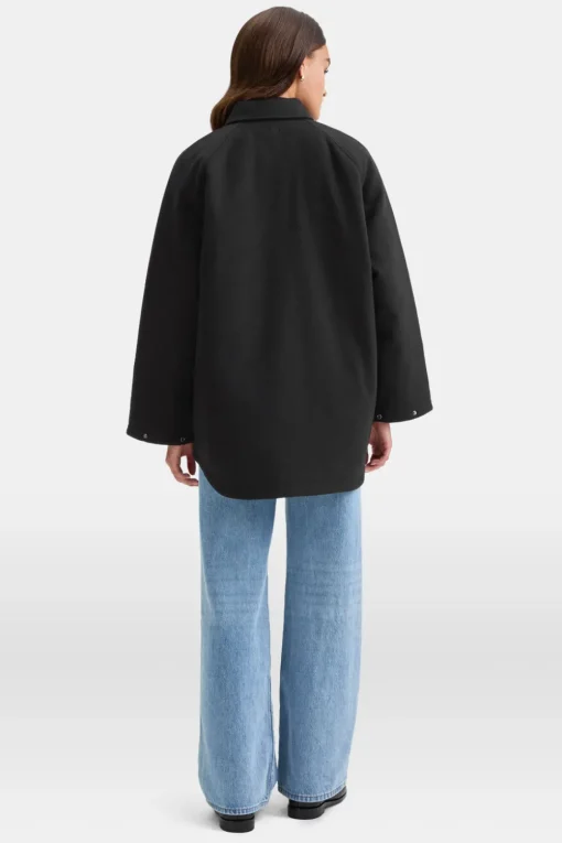 Quilted Reversible Barn Jacket - Black