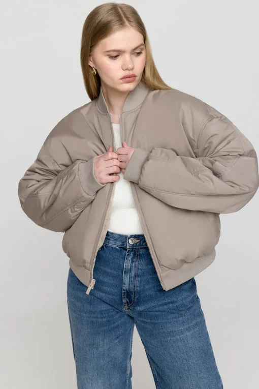 Reversible Girlfriend Bomber Jacket - Pebble And Truffle