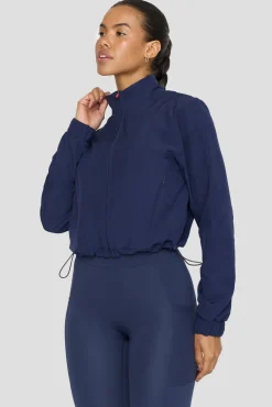 Reversible Woven Track Jacket - Navy And Chilli Red