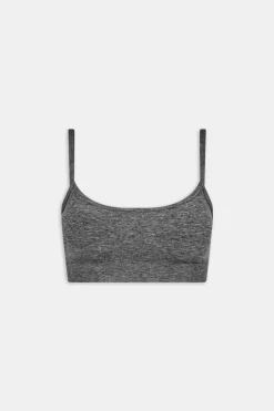 Sculpt Seamless Bandeau Sports Bra - Charcoal Marl