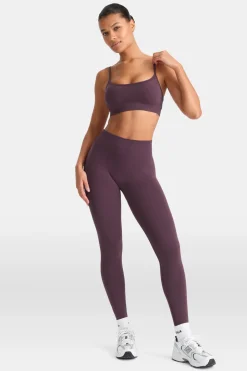 Sculpt Seamless Bandeau Sports Bra - Plum Marl