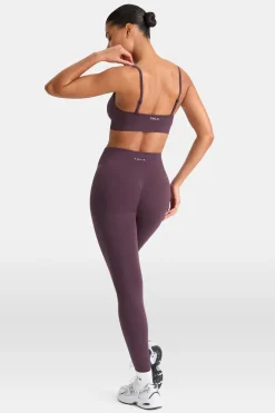 Sculpt Seamless Bandeau Sports Bra - Plum Marl