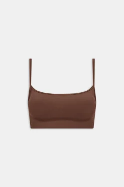 Sculpt Seamless Bandeau Sports Bra - Coffee Marl