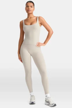 Sculpt Seamless Built-In Bra Vest - Chai Marl