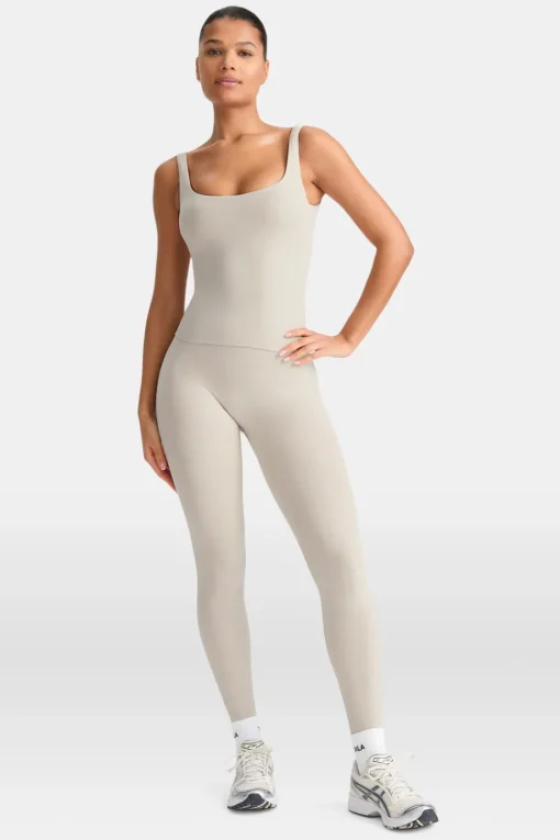 Sculpt Seamless Built-In Bra Vest - Chai Marl