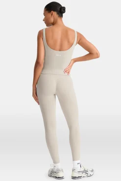 Sculpt Seamless Built-In Bra Vest - Chai Marl