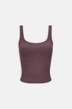 Sculpt Seamless Built-In Bra Vest - Plum Marl