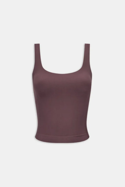 Sculpt Seamless Built-In Bra Vest - Plum Marl