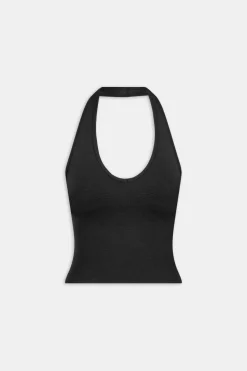 Sculpt Seamless Halter Tank - Black Marl