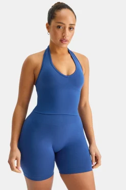 Sculpt Seamless Halter Tank - Cobalt Blue