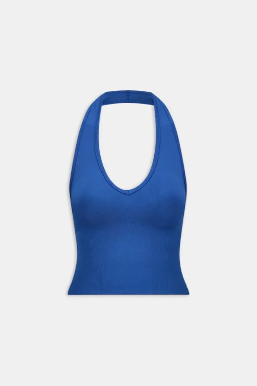 Sculpt Seamless Halter Tank - Cobalt Blue
