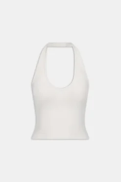 Sculpt Seamless Halter Tank - Milk Marl