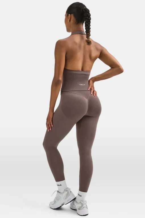 Sculpt Seamless Halter Tank - Dark Truffle