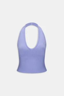 Sculpt Seamless Halter Tank - Aster Blue