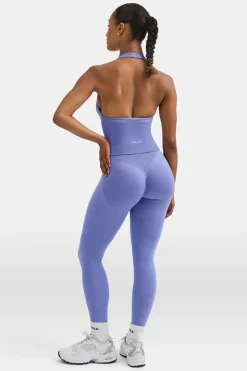 Sculpt Seamless Halter Tank - Aster Blue