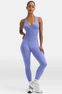 Sculpt Seamless Halter Tank - Aster Blue