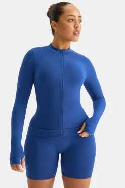 Sculpt Seamless Longline Jacket - Cobalt Blue
