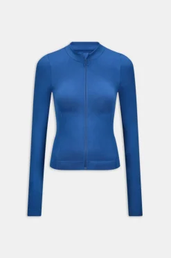 Sculpt Seamless Longline Jacket - Cobalt Blue