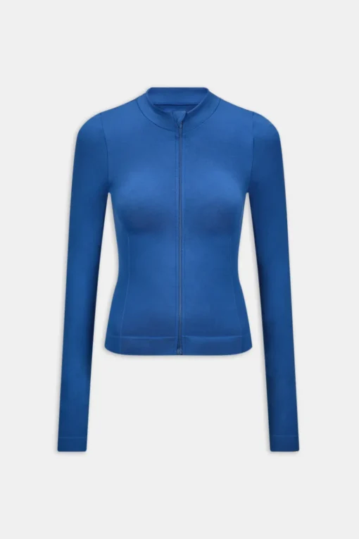 Sculpt Seamless Longline Jacket - Cobalt Blue