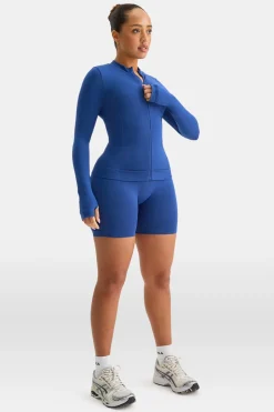 Sculpt Seamless Longline Jacket - Cobalt Blue