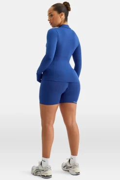 Sculpt Seamless Longline Jacket - Cobalt Blue