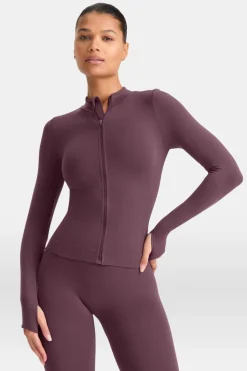 Sculpt Seamless Longline Jacket - Plum Marl