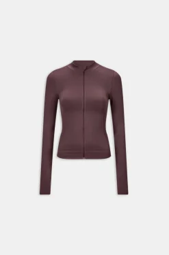 Sculpt Seamless Longline Jacket - Plum Marl