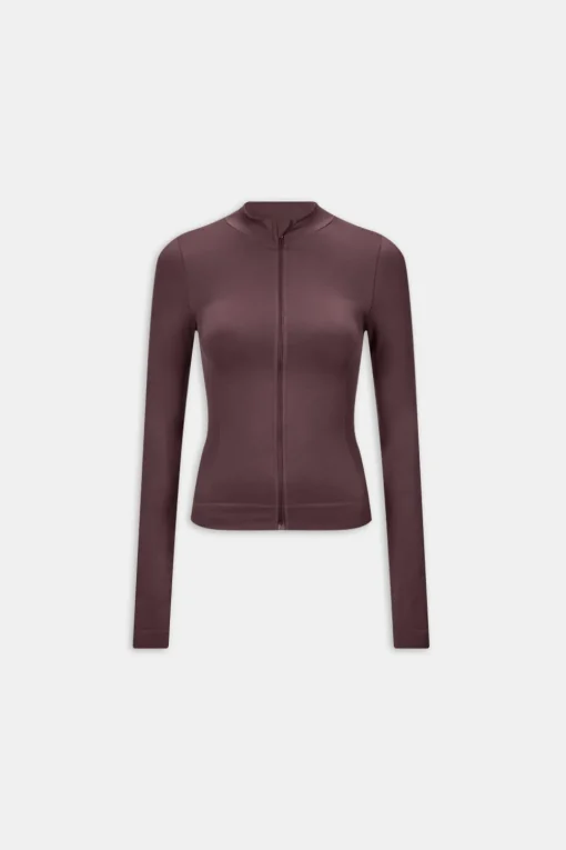 Sculpt Seamless Longline Jacket - Plum Marl