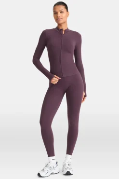 Sculpt Seamless Longline Jacket - Plum Marl