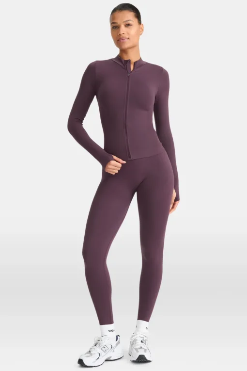 Sculpt Seamless Longline Jacket - Plum Marl