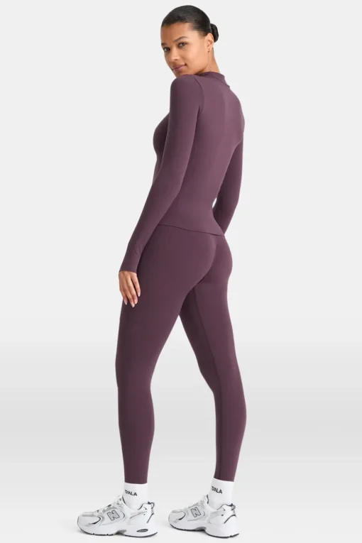 Sculpt Seamless Longline Jacket - Plum Marl