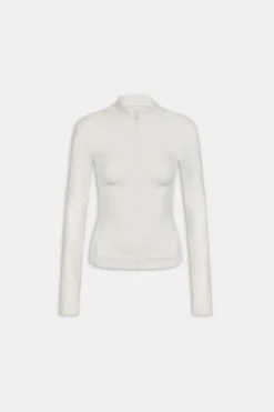 Sculpt Seamless Longline Jacket - Milk Marl