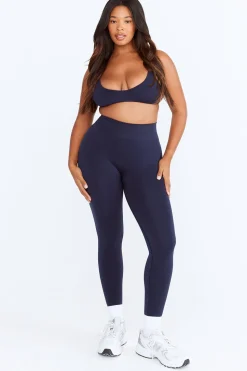 Sculpt Seamless Mini Sports Bra - Navy Marl