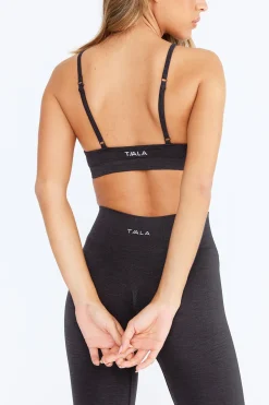 Sculpt Seamless Mini Sports Bra - Oyster Black Marl