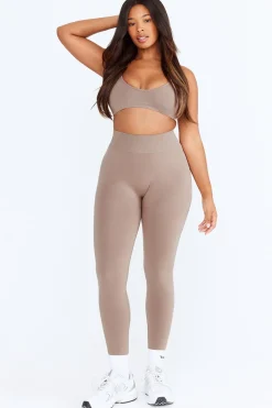 Sculpt Seamless Mini Sports Bra - Pebble Marl