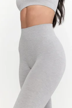 Sculpt Seamless Ribbed High Waisted Legging - Light Grey Marl